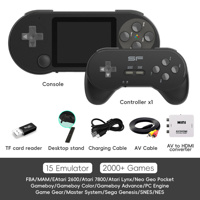 DATA FROG SF2000 Siyah El Oyun Konsolu