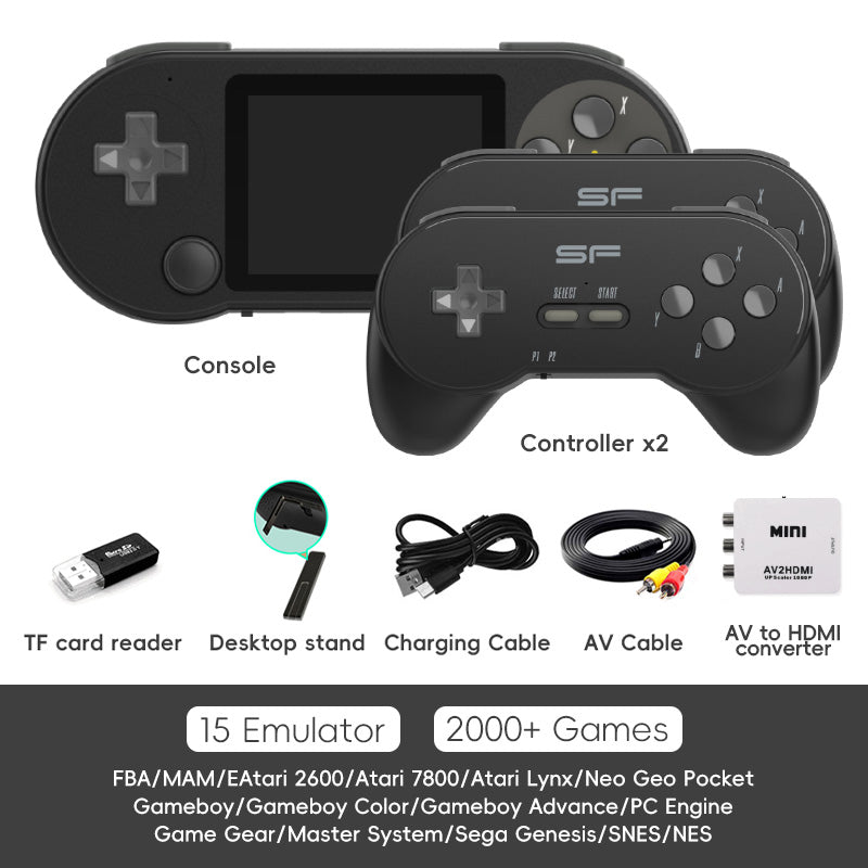 Consola de juegos portátil DATA FROG SF2000 negra