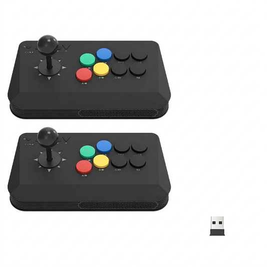 Two DATA FROG Y3A MAX arcade sticks with USB receiver