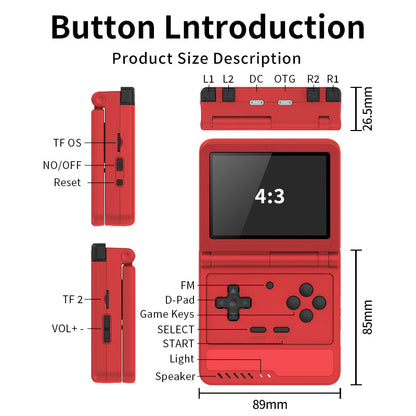 DATA FROG POWKIDDY V90S Handheld Game Console