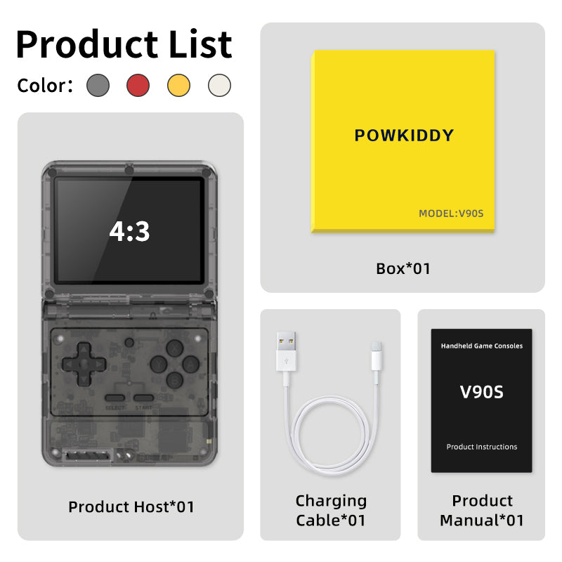 DATA FROG POWKIDDY V90S Handheld Game Console