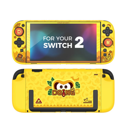 DATA FROG IINE Banana Hero Protective Case & Tempered Glass Film & Storage Bag & Game Card Case for Switch 2