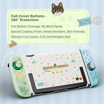DATA FROG Island Dream Themed Accessories Series for Nintendo Switch2 – Cozy Protective Case, Carrying Case, Controller