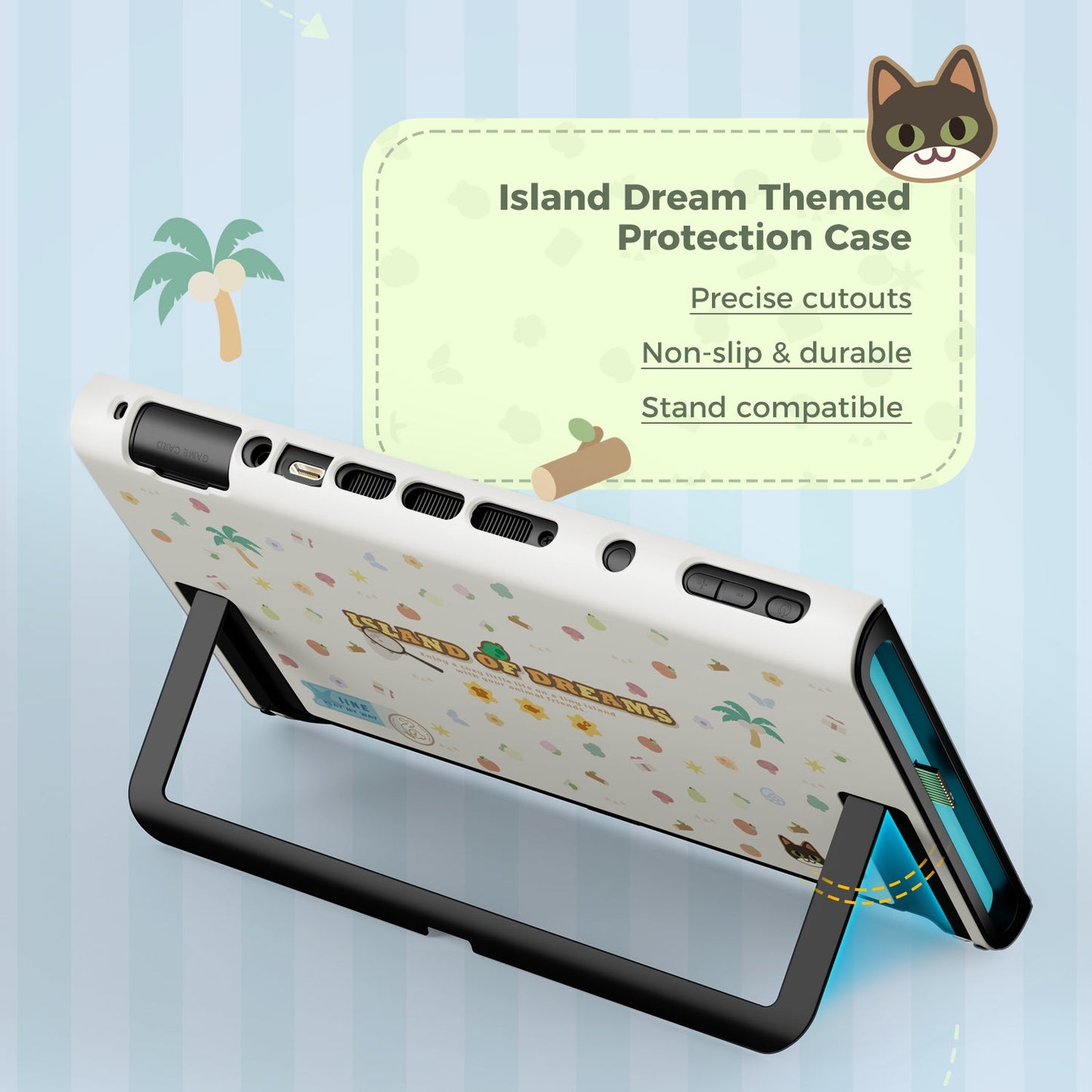 DATA FROG Island Dream Themed Accessories Series for Nintendo Switch2 – Cozy Protective Case, Carrying Case, Controller