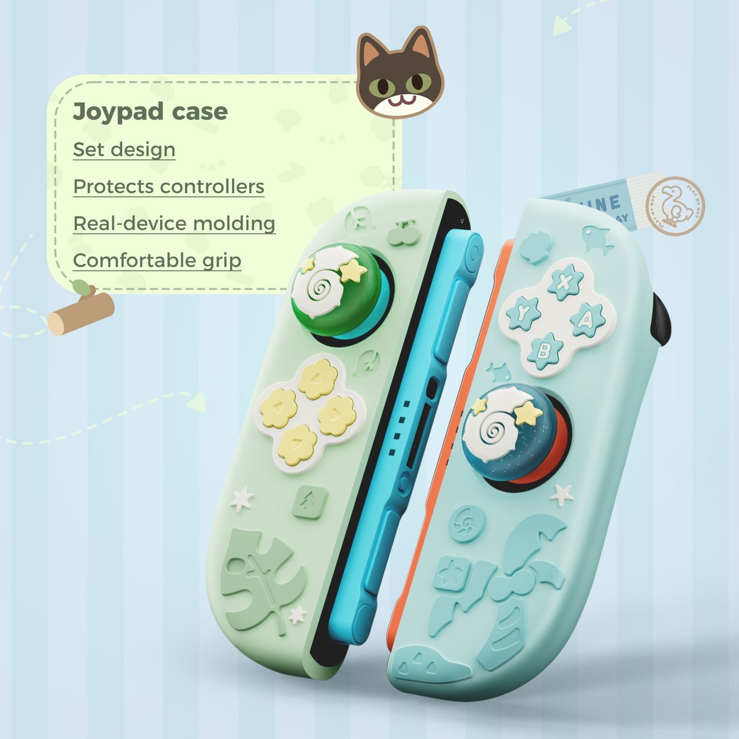 DATA FROG Island Dream Themed Accessories Series for Nintendo Switch2 – Cozy Protective Case, Carrying Case, Controller