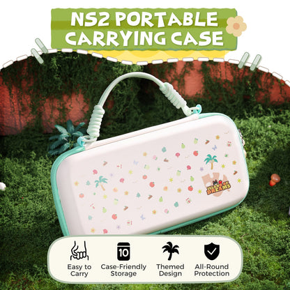 DATA FROG Island Dream Themed Accessories Series for Nintendo Switch2 – Cozy Protective Case, Carrying Case, Controller