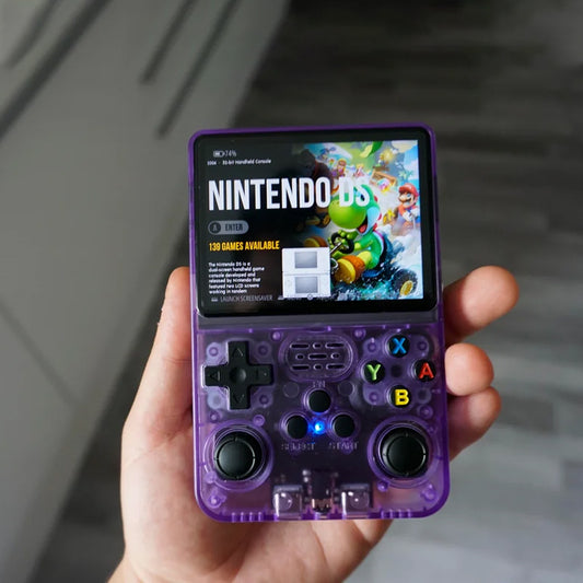 DATA FROG® Original R36S Handheld Game Console - [2026 Upgraded] with Magnetic Charging Dock Bundle