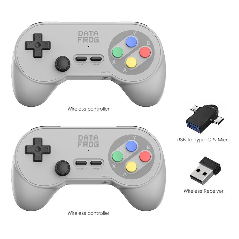 DATA FROG PC07 Wireless Retro Gamepad for PC & Android TV