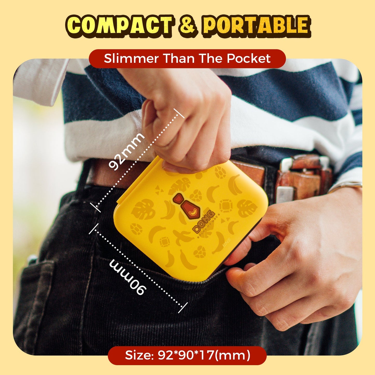 DATA FROG IINE Banana Hero Protective Case & Tempered Glass Film & Storage Bag & Game Card Case for Switch 2