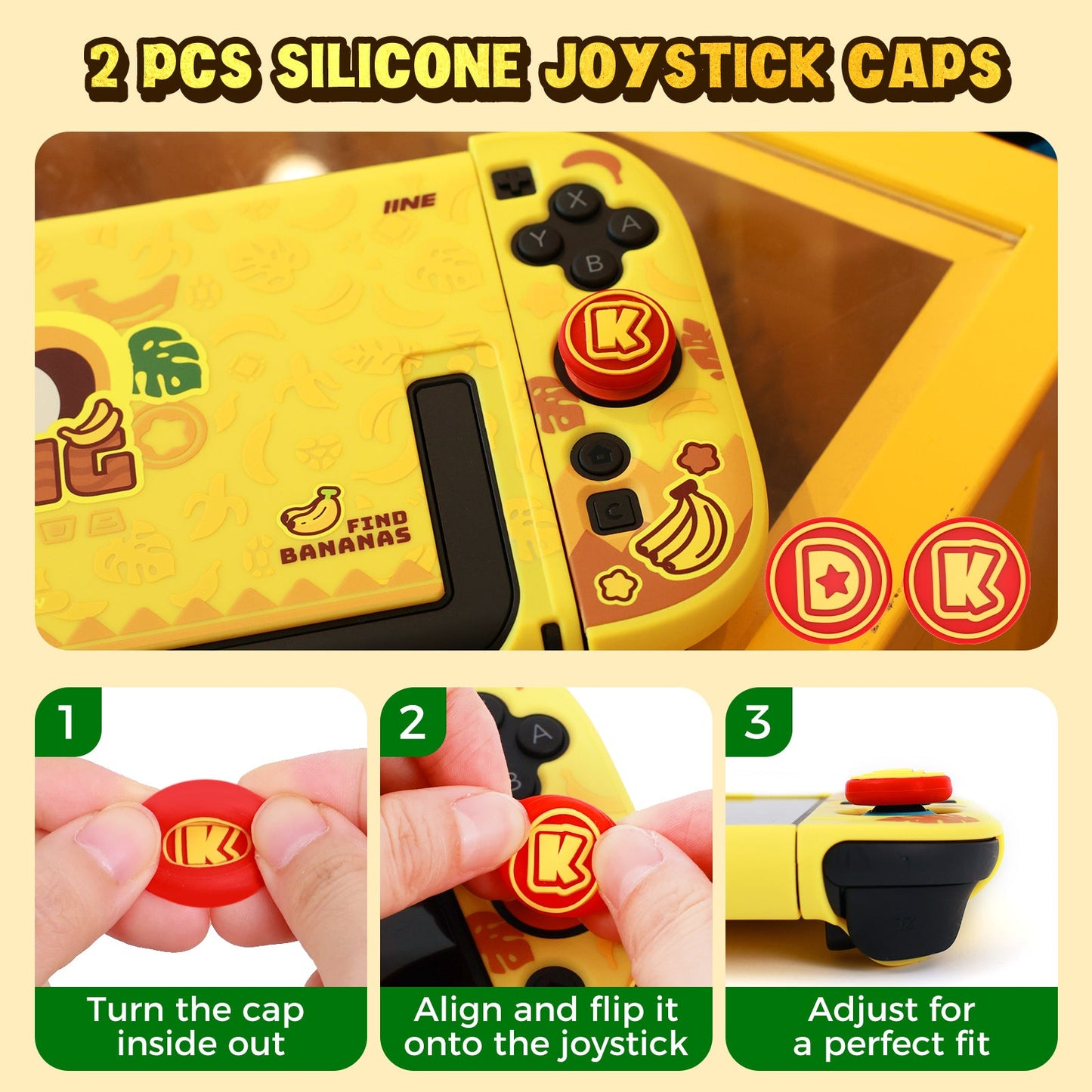DATA FROG IINE Banana Hero Protective Case & Tempered Glass Film & Storage Bag & Game Card Case for Switch 2