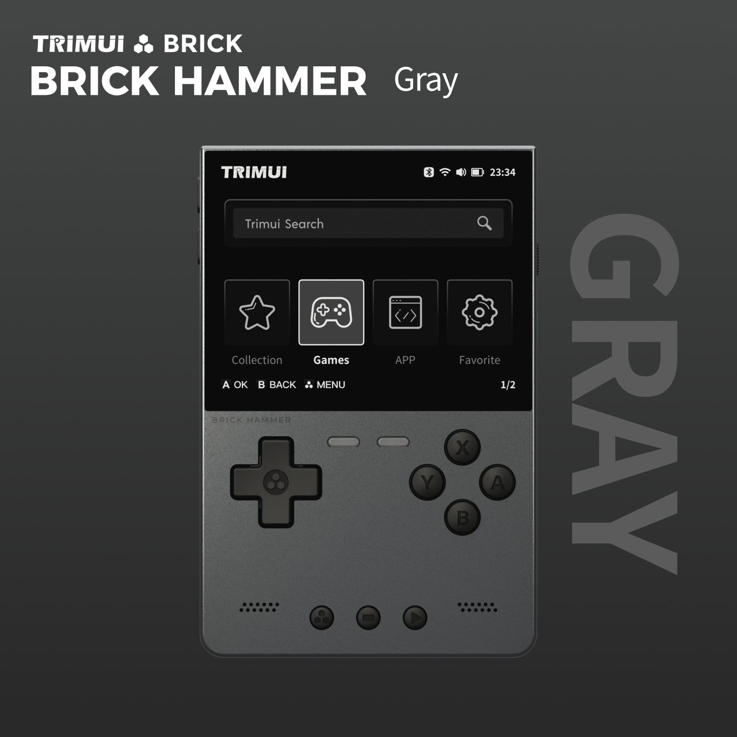 DATA FROG TRIMUI BRICK Metal Edition Handheld Game Console