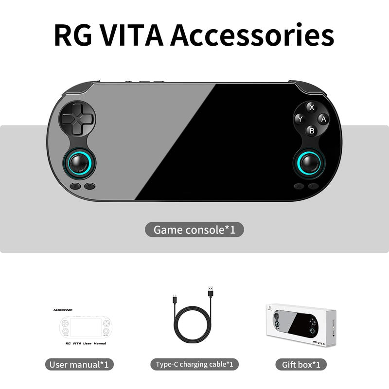 DATA FROG ANBERNIC RG Vita Pro Handheld Game Console – PS2 / PSP / Retro Games Supported