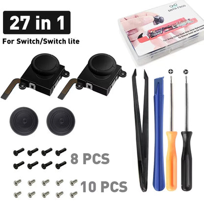 DATA FROG 3D Analog Thumb Stick Replacement Joycon Spare Kit For Nintendo Switch LITE OLED Controller Repair Tool Accessories