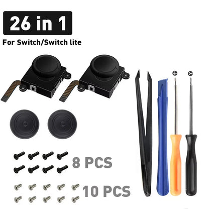 DATA FROG 3D Analog Thumb Stick Replacement Joycon Spare Kit For Nintendo Switch LITE OLED Controller Repair Tool Accessories