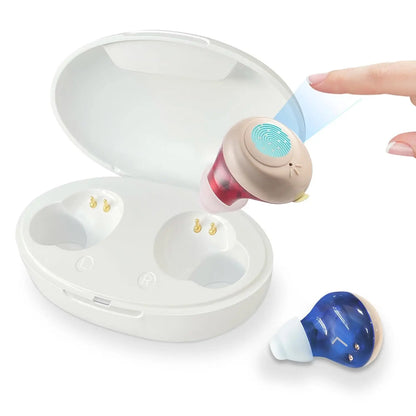 DATA FROG H19 Rechargeable Hearing Aid – Mini Wireless Invisible Earphone for Elderly