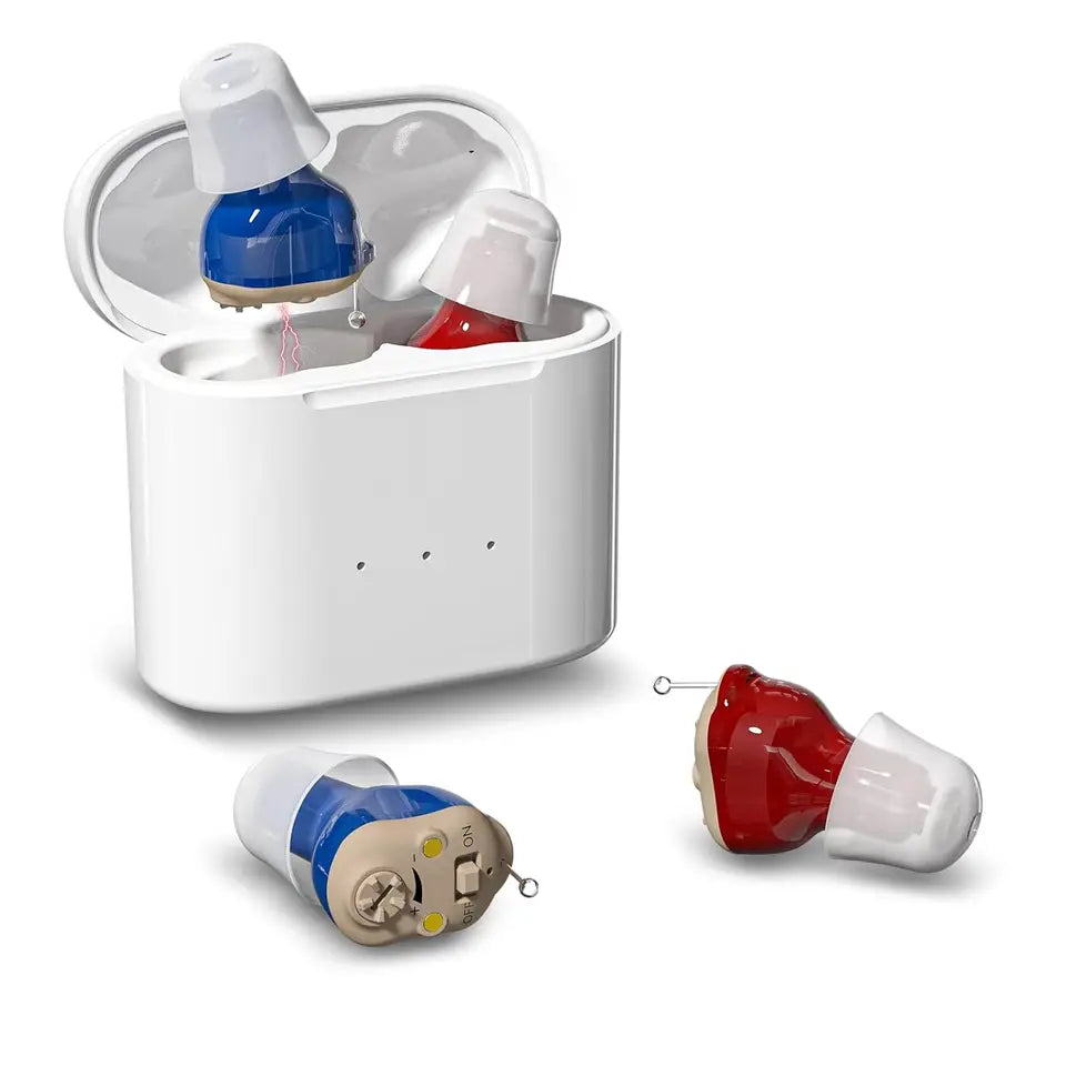 DATA FROG H19 Rechargeable Hearing Aid – Mini Wireless Invisible Earphone for Elderly