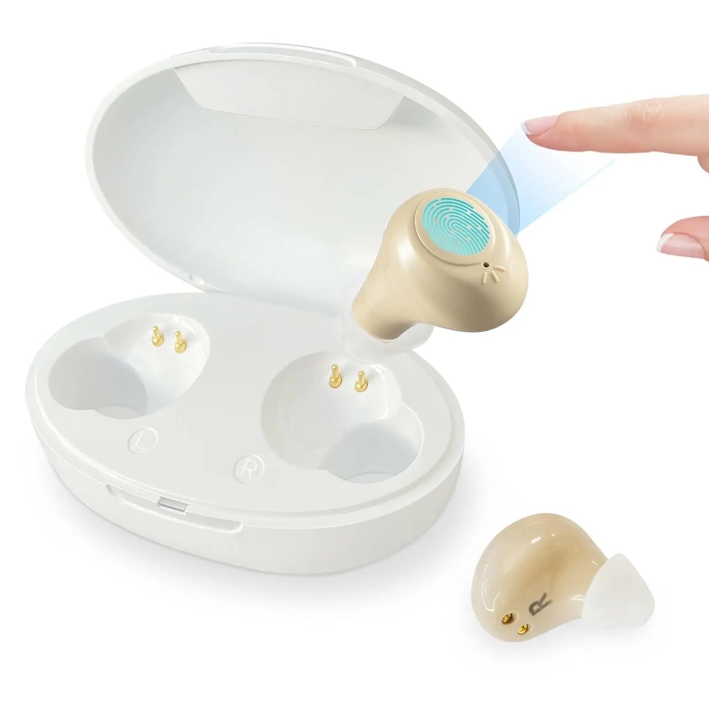 DATA FROG H19 Rechargeable Hearing Aid – Mini Wireless Invisible Earphone for Elderly
