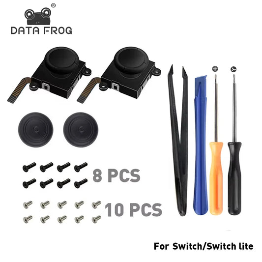 DATA FROG 3D Analog Thumb Stick Replacement Joycon Spare Kit For Nintendo Switch LITE OLED Controller Repair Tool Accessories