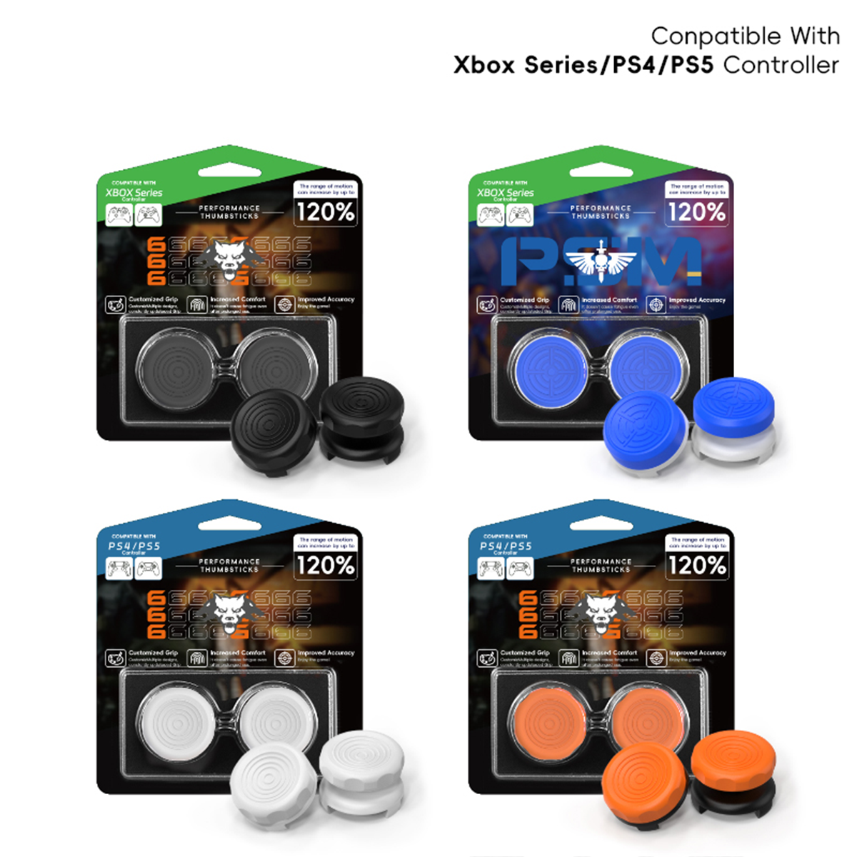 DATA FROG High-Rise Analog Stick For Xbox One/PS4/PS5 Controller Buy 2 Or More, Save 15%!