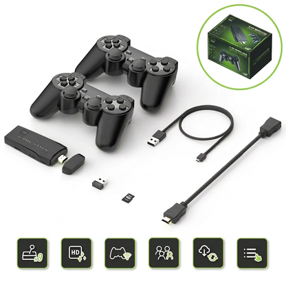 Kit de consola de juegos retro DATA FROG M8 con dos mandos inalámbricos, sin texto