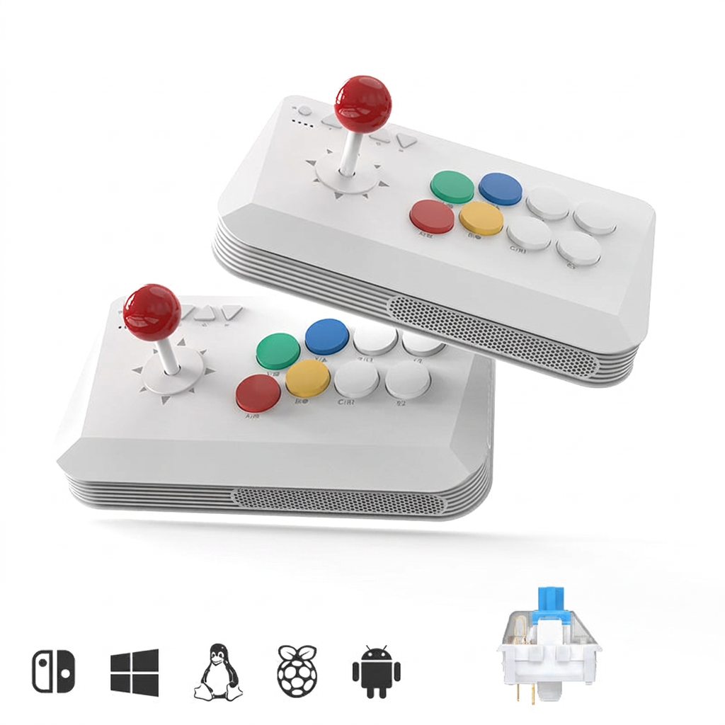 DATA FROG Y5A arcade fight stick, works with Switch, Windows, Linux, Raspberry Pi, Android TV
