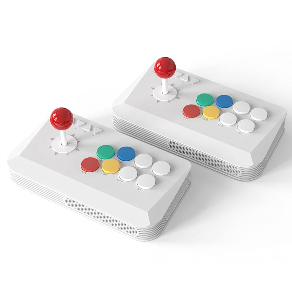 DATA FROG Y5A white arcade fight stick, 2 pieces