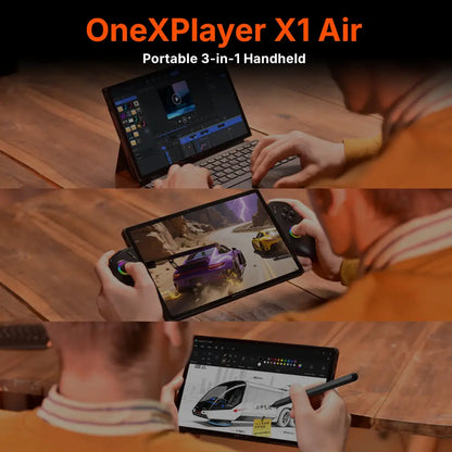 DATA FROG OneXPlayer X1 Air - Portable 3-in-1 Gaming & Creator PC with Expandable Mini SSD Slot